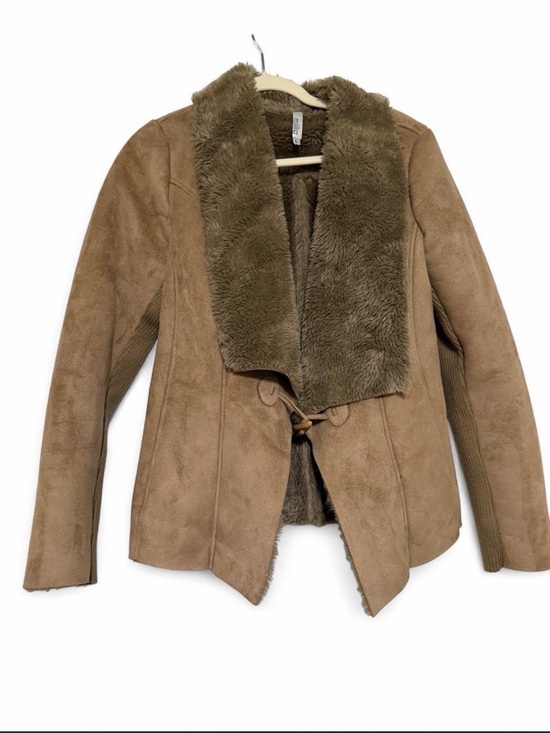 Miila Jackets & Blazers - Miila Tan Faux Suede Jacket
